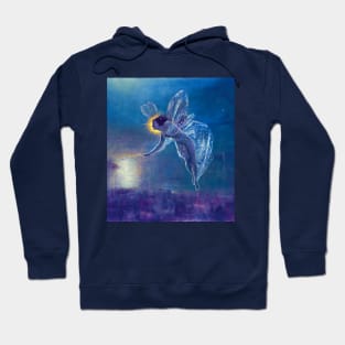 SPIRIT OF THE NIGHT IN BLUE by John Atkinson Grimshaw Hoodie